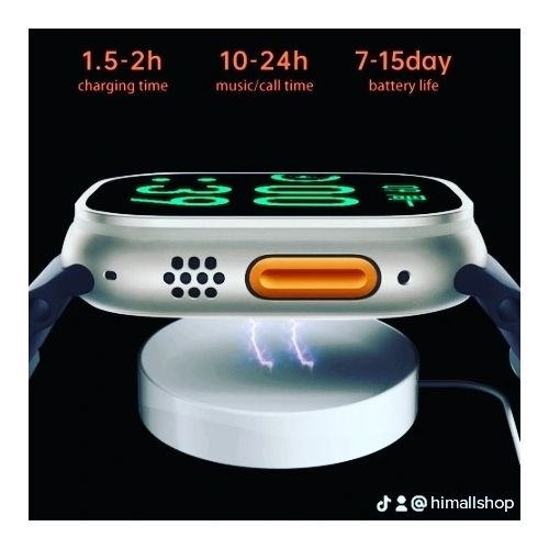 S8 Ultra Max Smart Watch 2.08 Inch, Wireless Charging