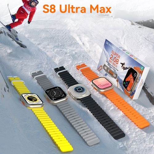 S8 Ultra Max Smart Watch 2.08 Inch, Wireless Charging