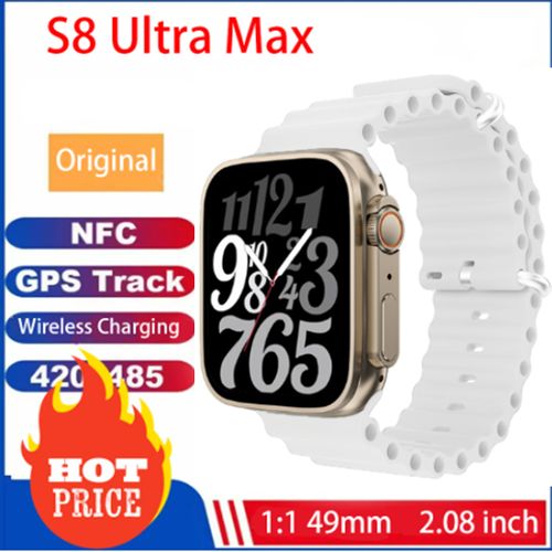 S8 Ultra Max Smart Watch 2.08 Inch, Wireless Charging