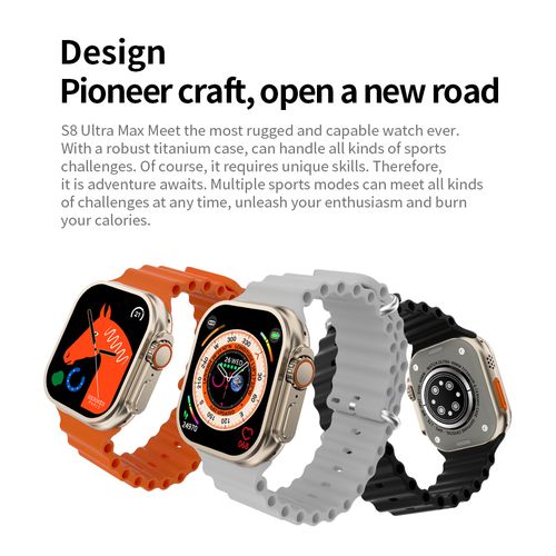 S8 Ultra Max Smart Watch 2.08 Inch, Wireless Charging