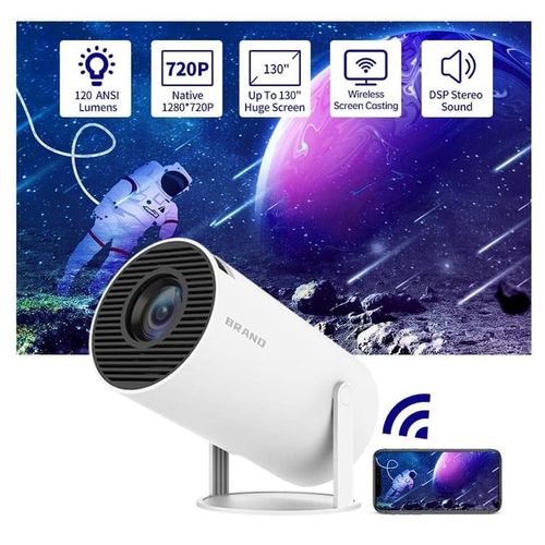 PRO Projector Android 11.0 2.4G / 5g WiFi 6 Bluetooth 5.0 1280*720p Home Theater