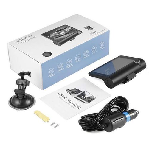 3 Cameras Lens 4.0in Car Dvr Dash Cam Hd Dash Camera Dual Lens Video Recorder 1080p Black Box Cycle Dashcam Mirror