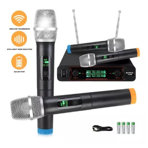BOMGE Wireless Microphone System 2 Handheld Microphone