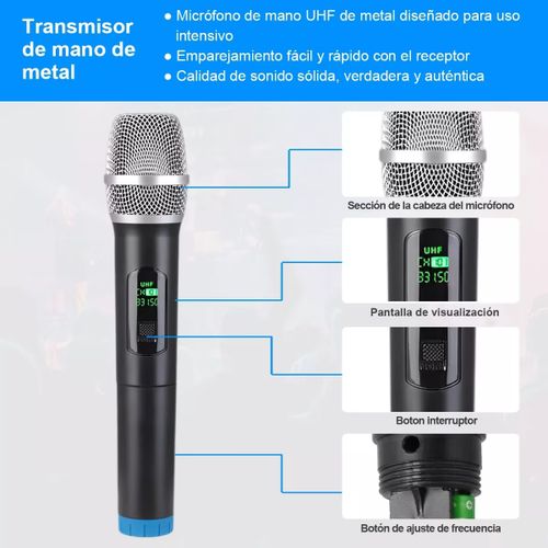 BOMGE Wireless Microphone System 2 Handheld Microphone