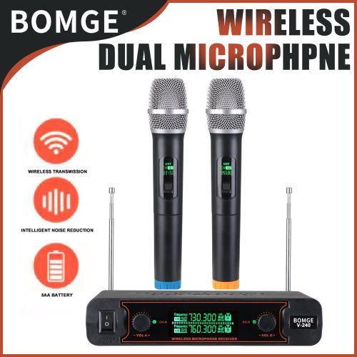 BOMGE Wireless Microphone System 2 Handheld Microphone