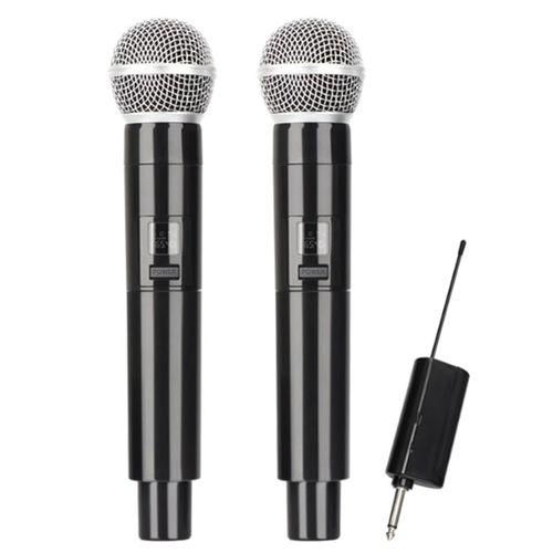 Professional Wireless Microphone VHF 2 Channel Mic