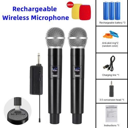 Rechargeable Wireless Microphone 2 Channel