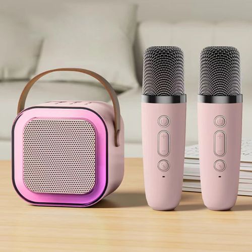 Portable Speaker With 2 Handheld Wireless Microphones