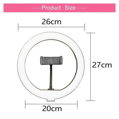 10 Inch Ring Light Selfie Light With Phone Clip