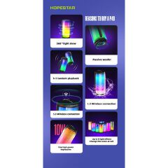 Hopestar Bluetooth Speaker Music Pulse Portable Subwoofer