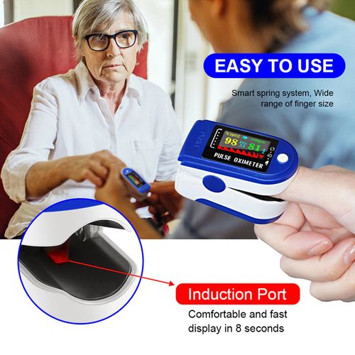 Finger Pulse Oximeter,4-Colours 4-Way Data Display