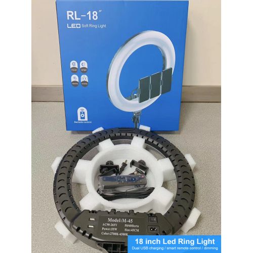 18 Inch 55W Ring Light With 7ft Tripod Stand