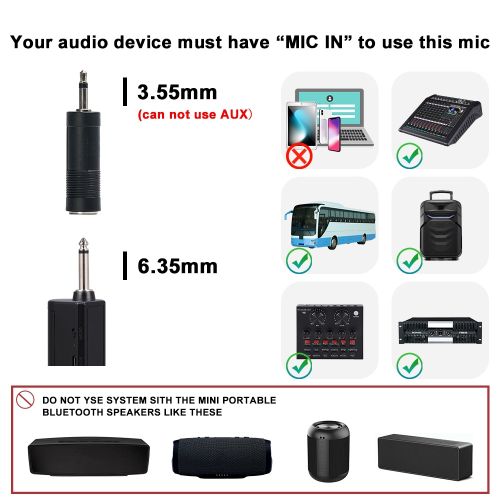 Professional Wireless Microphone VHF 2 Channel Mic