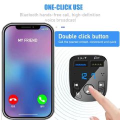 Dual Car Charger ,FM Transmitter, Car Bluetooth, Car Hands Free Call Transmitter