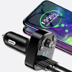 Dual Car Charger ,FM Transmitter, Car Bluetooth, Car Hands Free Call Transmitter