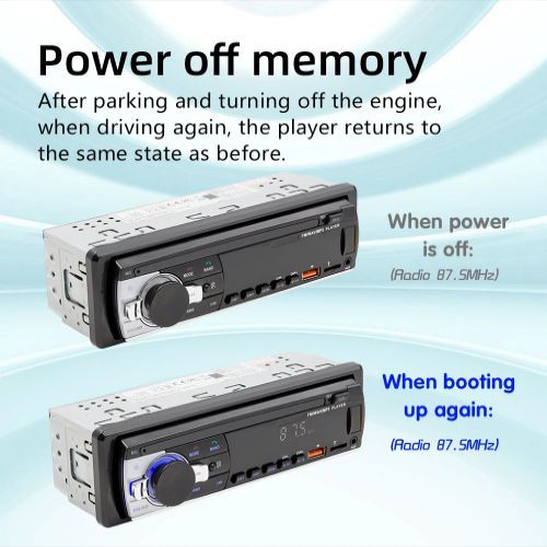 Car FM Radio Digital Bluetooth MP3 Car Player BT TF AUX USB Car Stereo LED Player + Remote Control