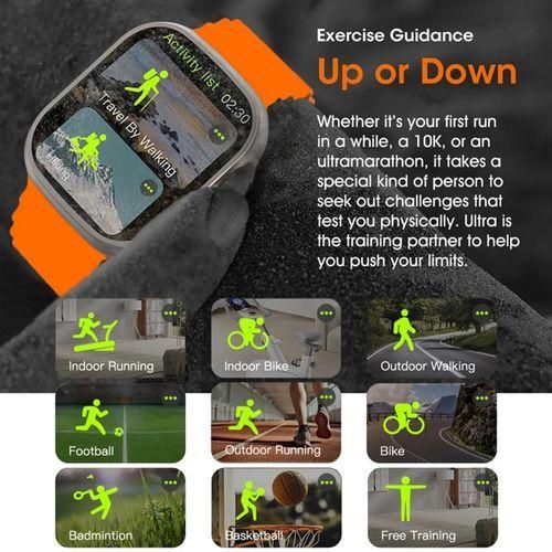 I20 Ultra Smart Watch 2.0 Inch 7 Strap+Headphones