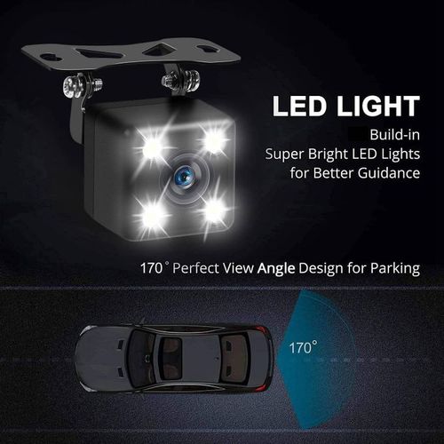 Universal Car 170°Reversing Camera 4 LED High-Definition Waterproof Night Vision Parking Camera