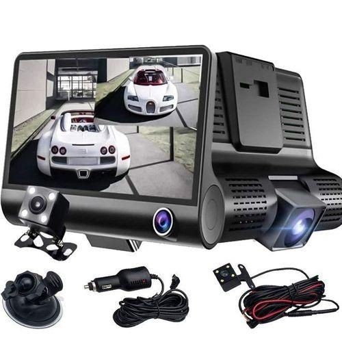 Triple Camera Black Box Traffic Recorder Dash Cam For Vehicle: Super HD 1080P. 3 Camera, Motion Detection, G-Sensor Dashcam, 24H Parking Monitor, DVR 170FOV Camera For Car