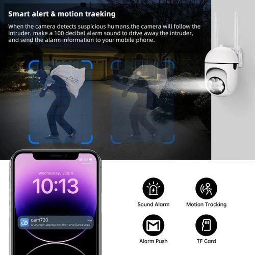 1080P IP Camera Wireless WIFI Outdoor CCTV PTZ Smart Home Security IR Camera