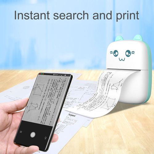 Portable Mini Printer - Bluetooth Thermal Printer (Blue)