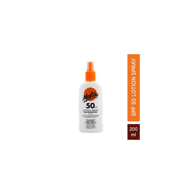Malibu Lotion Spray Spf 50, High Protection For All Skin Types- 200ml