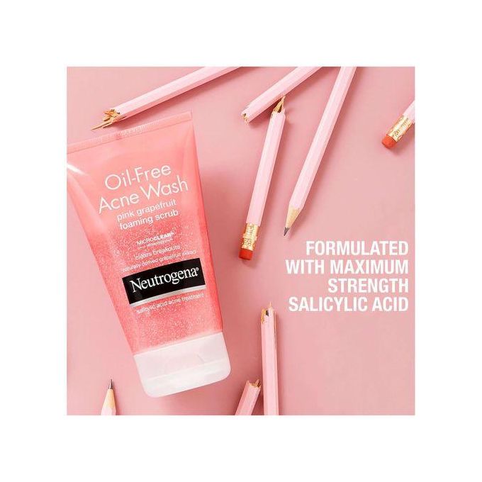 Neutrogena Oil-Free Acne Wash Pink Grapefruit Foaming Scrub 198ml