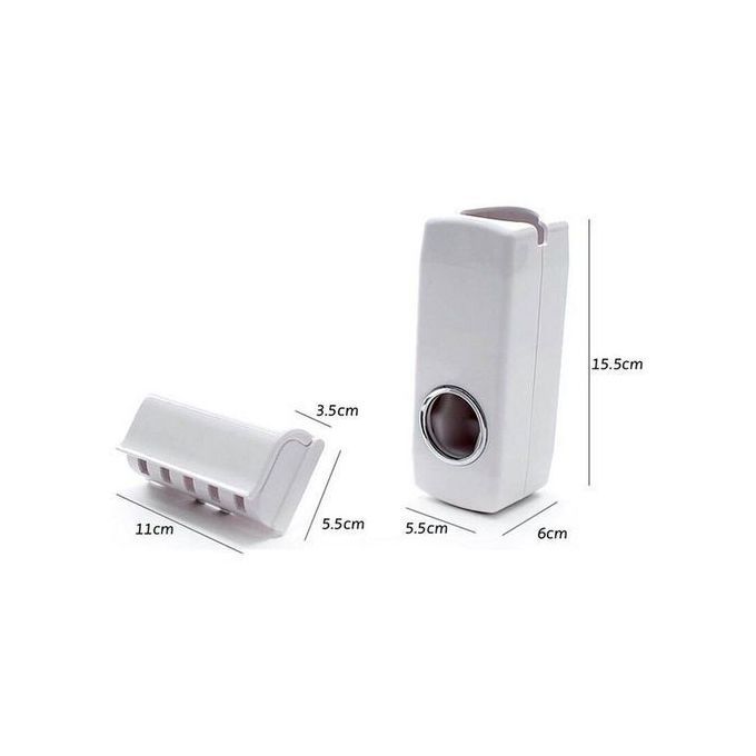 Automatic Toothpaste Dispenser And 5 Toothbrush Holder Set