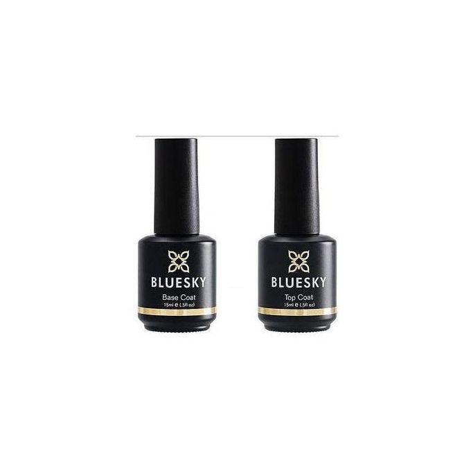 Blue Sky Alluring Gel Nail Polish Top Coat & Base Coat- 15ml