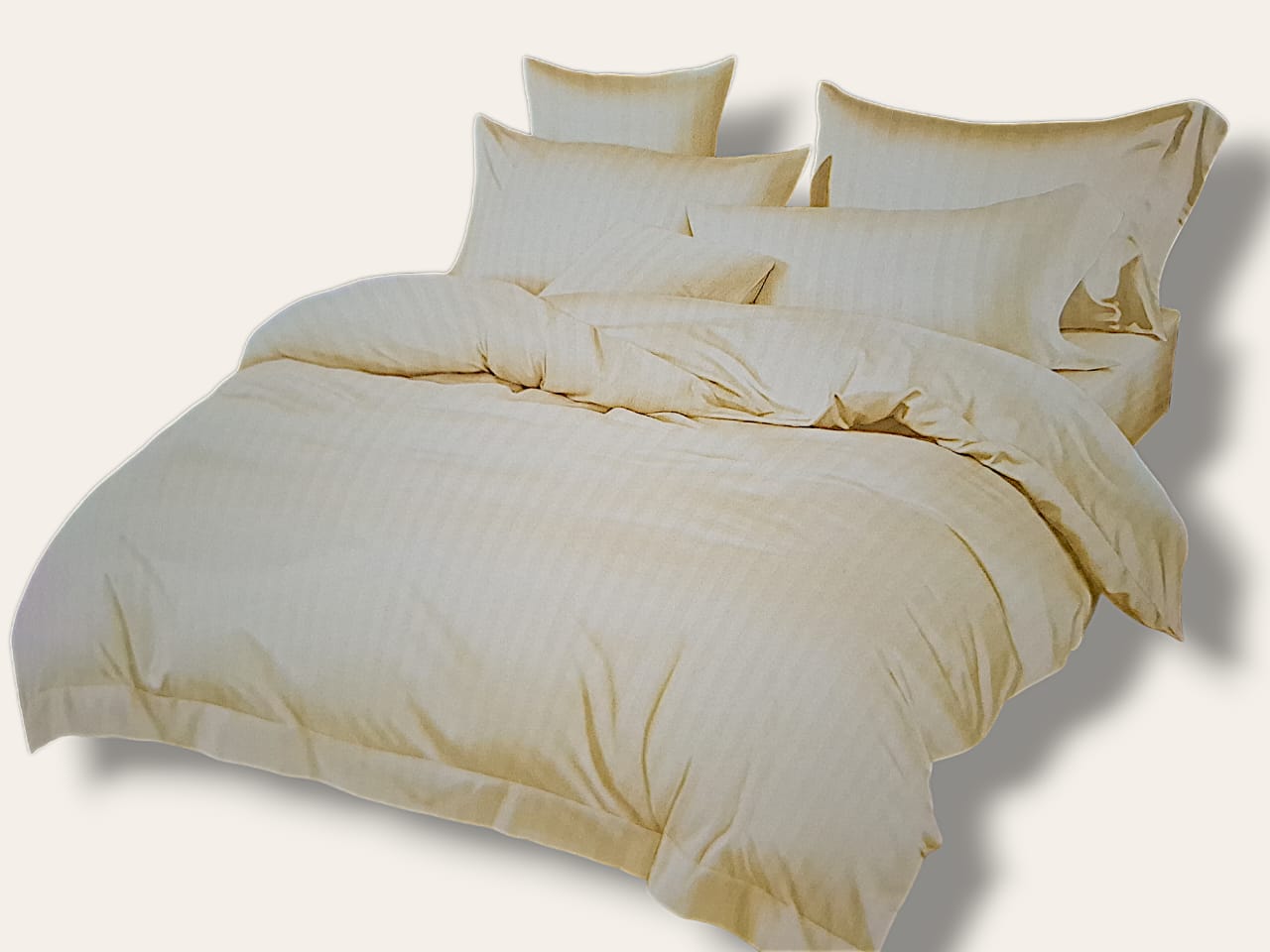 Cotton Striped Duvet Cover Set 1Pc Duvet Cover 1Bedsheet 2Pillowcases 6*7ft