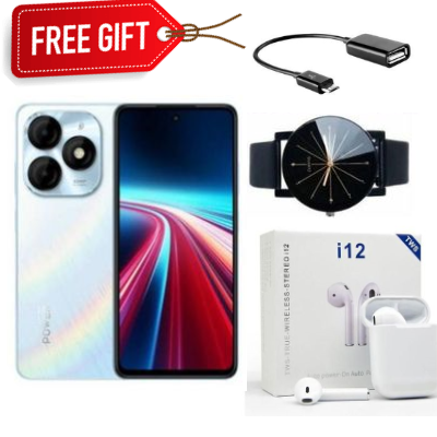 FLASH SALE DEALS!!!  Itel P55 128GB + 12(4+8)GB RAM 6.6" Display Phone Dual SIM 50MP+8MP Camera 5000mAh Baterry Fingerprint And Face 4G Network Unlock Smart Phones+FREE GIFTS