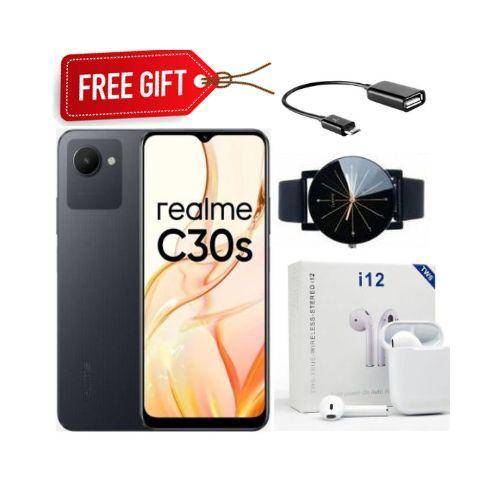 BLACK NOVEMBER OFFERS!! Brand New Realme C30s 6.5'' 3GB RAM + 64GB Storage m 8MP AI Camera Dual Sim Side Fingerprint Unlock 5000mAh Smart Phones+Free Gifts