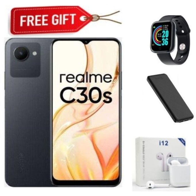 BLACK NOVEMBER OFFERS!! Brand New Realme C30s 6.5'' 3GB RAM + 64GB Storage m 8MP AI Camera Dual Sim Side Fingerprint Unlock 5000mAh Smart Phones+FREEBIES