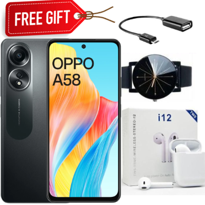 FLASH SALE DEALS!!!  BRAND NEW OPPO A58 128GB ROM + 8GB RAM 6.72" 90Hz Display 50MP Camera 33W 5000mAh Type-C Charge Android 13 Side Fingerprint Unlock Smart-Smartphones+FREE GIFTS