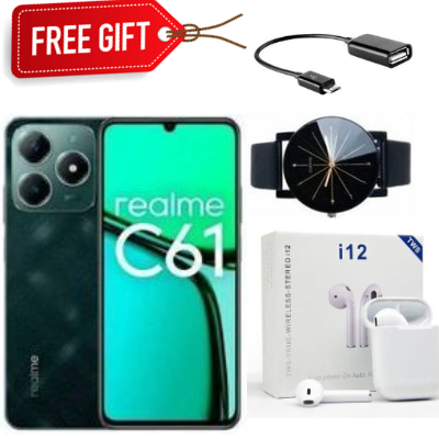 FLASH SALE DEALS!!!! Realme C61 128GB+6GB 90Hz 6.74'' 50MP 7.84mm Thickness 5000mAh IP54 Waterproof Android 14 Type-C Dual Sim Smart Phones Face and Fingerprint Unlock phone+FREE GIFTS