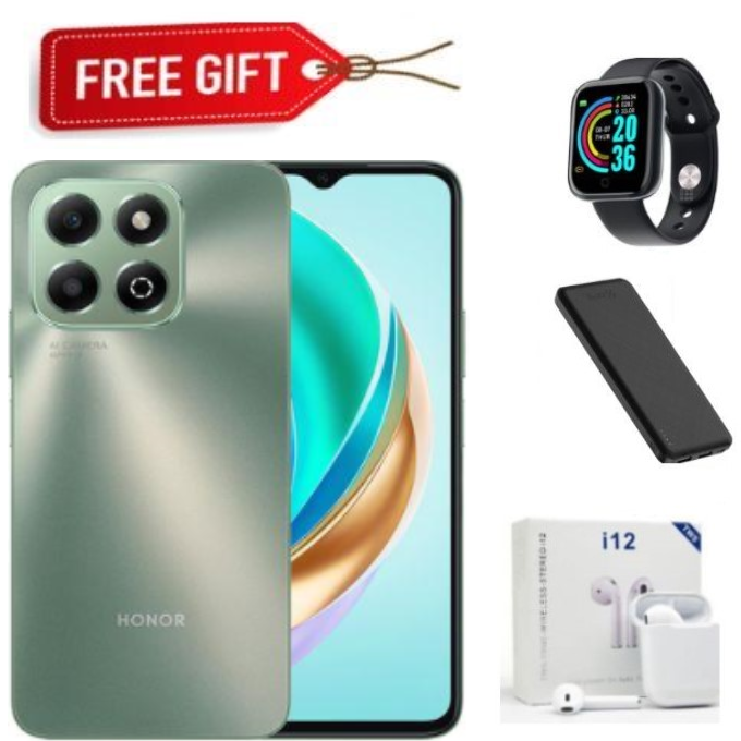 LIMITED OFFER!!!! HONOR X6B 256GB ROM 6GB RAM 6.56 inch DISPLAY Octa-core Fingerprint (side-mounted), 5200 mAh Android 14, Mediatek Helio G85 smartphones+ FREE GIFTS