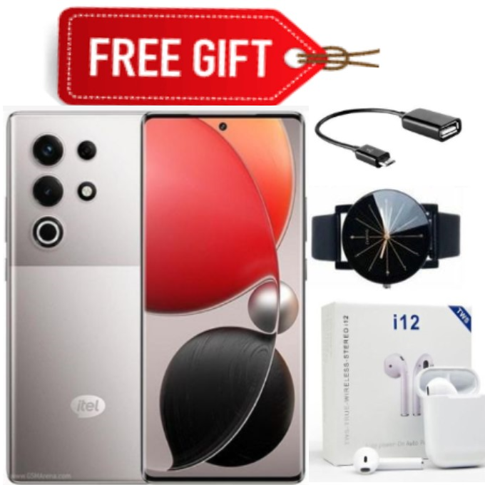 LIMITED OFFER!!! Itel S25 Ultra 6.78'' AMOLED Display, 8GB RAM + 256GB ROM, 50MP Camera, 5000 mAh Battery - Meteor Titanium Smartphones+Free Gifts