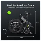 Discounted Deals!! Oraimo Electric Bike(Scrambler 100)-750W Brushless Motor,48V 11.6Ah Li-ion Battery,Foldable Design,Shock Absorbers, Adjustable Leather Saddle,7-Speed Gear,Digital LCD Display-E-Bike