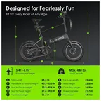 Discounted Deals!! Oraimo Electric Bike(Scrambler 100)-750W Brushless Motor,48V 11.6Ah Li-ion Battery,Foldable Design,Shock Absorbers, Adjustable Leather Saddle,7-Speed Gear,Digital LCD Display-E-Bike