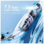Special Offer!! Oraimo Ultra-Cleaner H3 Handheld Vacuum -7.5kPa, 2-in-1 Anti-static Pet Brush, Flexible Hose for Different Usage, Multi-functional Brush Kit, Detacheable Battery Pack- Vacuum Cleaners