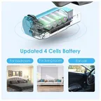 Special Offer!! Oraimo Ultra-Cleaner H3 Handheld Vacuum -7.5kPa, 2-in-1 Anti-static Pet Brush, Flexible Hose for Different Usage, Multi-functional Brush Kit, Detacheable Battery Pack- Vacuum Cleaners