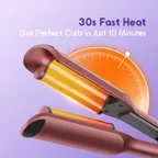 SPECIAL OFFER!! Oraimo Smart Hair Curler Wave 32mm -Wig Friendly, Precise Heat Control, Smart Digital Display,  30s Fast Heat, 5 Temp Settings, 360 degree Swivel Cord - Hair Curlers/Rollers