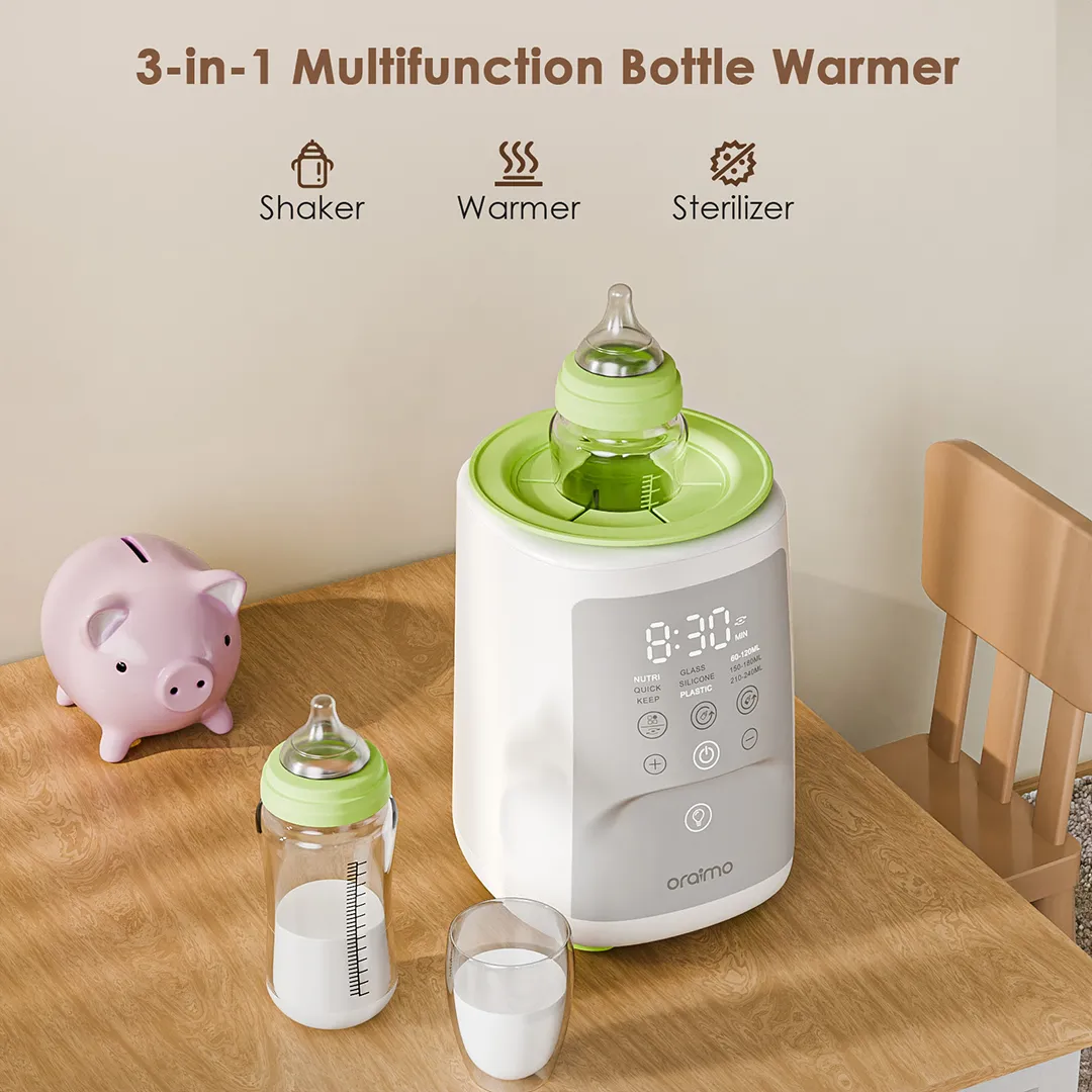 LIMITED OFFER!! Oraimo 3-in-1 Smart Baby Bottle-Warmer -Shaker, Warmer & Sterilizer,24-Hr Constant Temp Control,Perfect for Night Feeding, Touch Control,Compatible with All Bottle Sizes -Bottle Warmer
