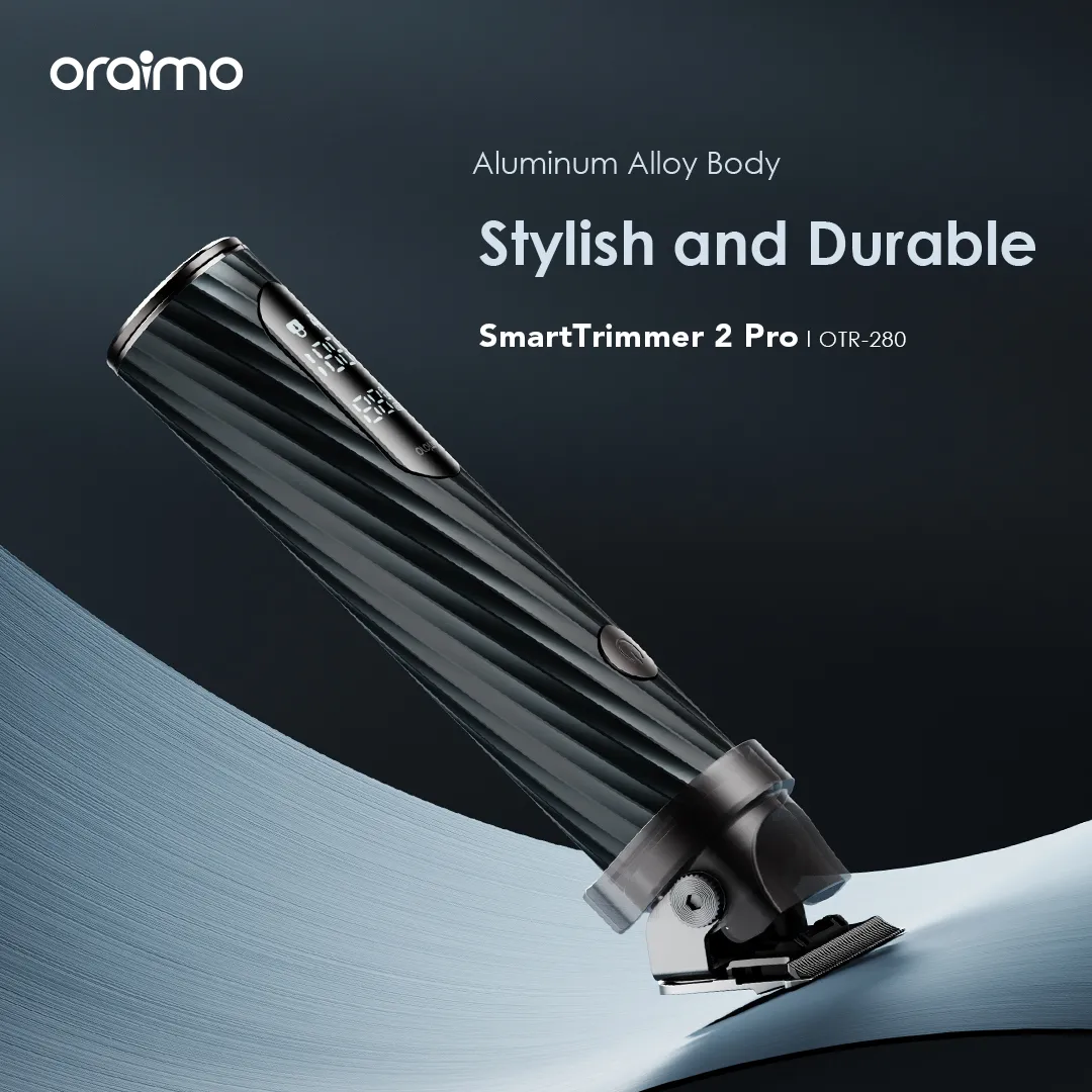 SPECIAL OFFER!! Oraimo SmartTrimmer 2 Pro -7000RPM, Adjustable Blade Head, 2.5 hrs Runtime, Self-sharpening Blades, 2-Speed Control, Aluminium Alloy Body, Travel Lock Function - Shavers/Clippers