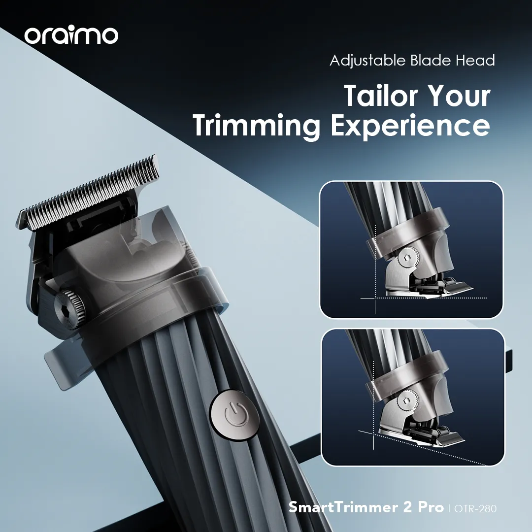 SPECIAL OFFER!! Oraimo SmartTrimmer 2 Pro -7000RPM, Adjustable Blade Head, 2.5 hrs Runtime, Self-sharpening Blades, 2-Speed Control, Aluminium Alloy Body, Travel Lock Function - Shavers/Clippers
