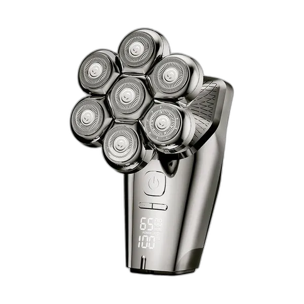 LIMITED OFFER!! Oraimo Smart Shaver 7D -7 Razor Heads, 5-in-1 Grooming Kit, 360° Floating and Precise Shaving, 90-minute Runtime, IPX7 Waterproof,  Digital Display - Shavers/Trimmers