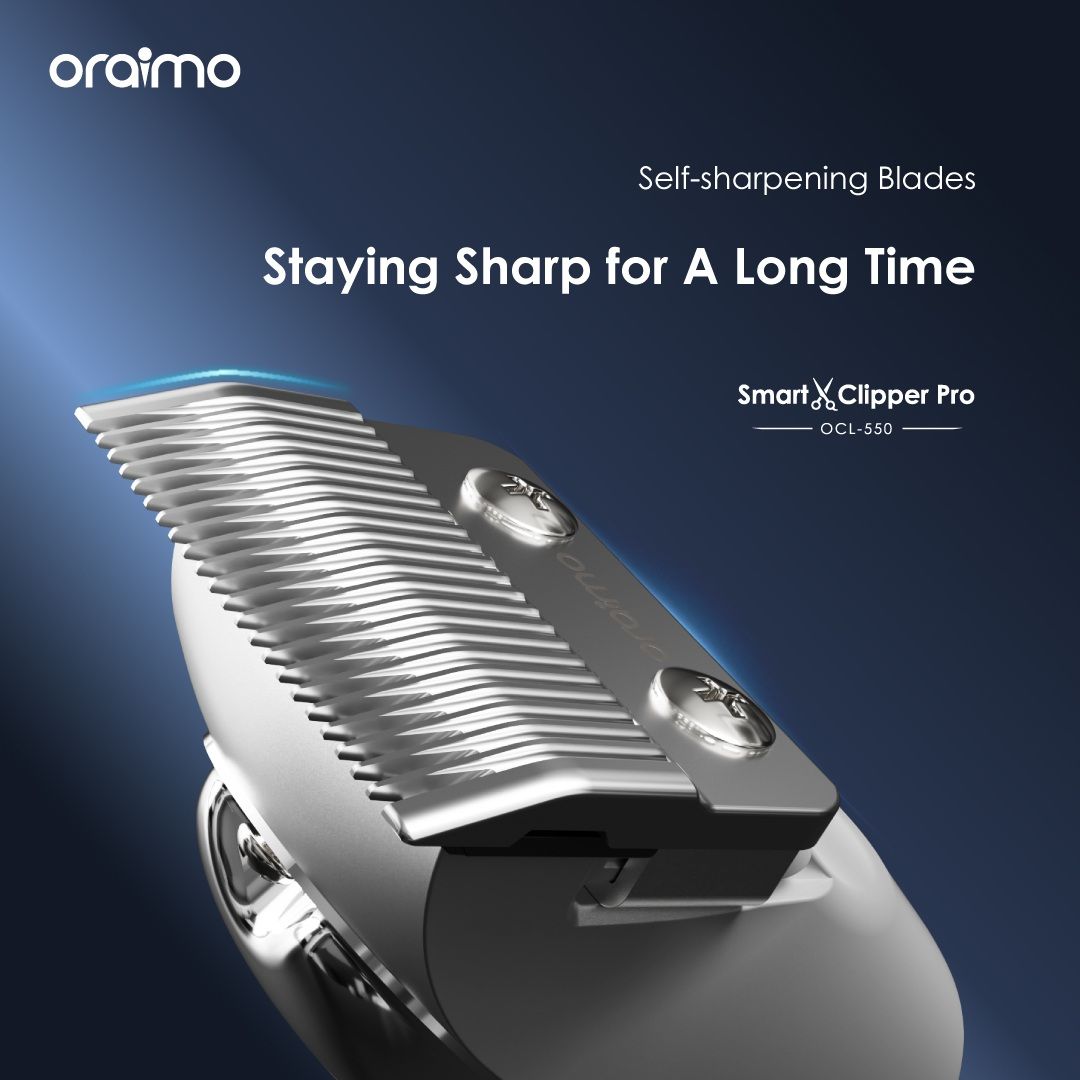 Tech Week Sales!!!Oraimo Smart Clipper Pro OPC-CL30; Adjustable Blades, Super Powerful Motor, 240-minute Runtime, LED Screen Display, 8 Guided Combs, Durable Metal Casing - Clippers/Shavers