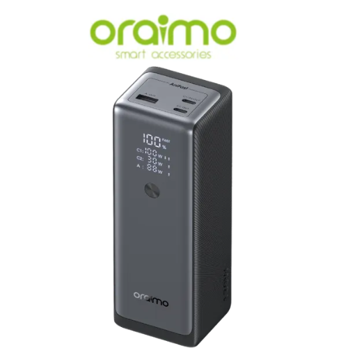 SPECIAL OFFER!! Oraimo PowerJet 130 Power Bank -27600mAh,130W,Type-C Fast Charging, Power Laptop & Phone at Once, Recharge Powerbank to 100% in 1.5hrs, Digital Display, Wide Compatibility -Power Banks