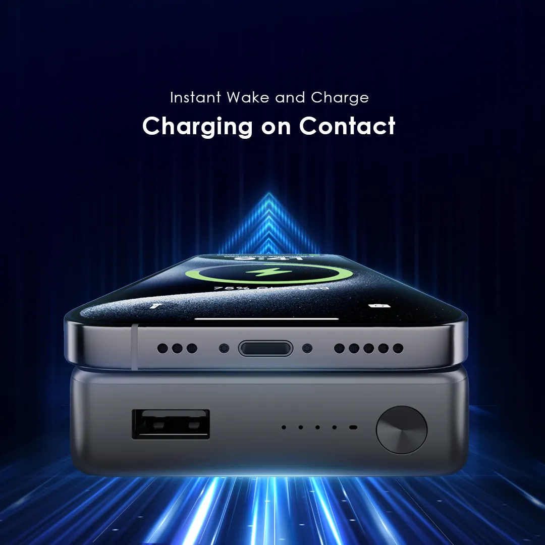 SPECIAL OFFER!! Oraimo MagPower 15 10000mAh Wireless and Wired Power Bank -15W Wireless & 22.5W Wired Charging,Foldable Stand,Wide Compatibility(iOS 12/13/14/15),Strong Magnetic Attachment -Power Bank