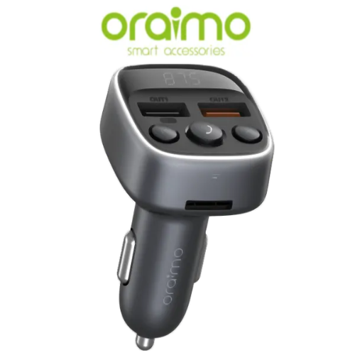FLASH SALE DEALS!! Oraimo Boulevard 18W Car Charger -18W Fast Charging, BT Supporting, 3 Ways of Music Playing, Dual USB Output - Car Chargers